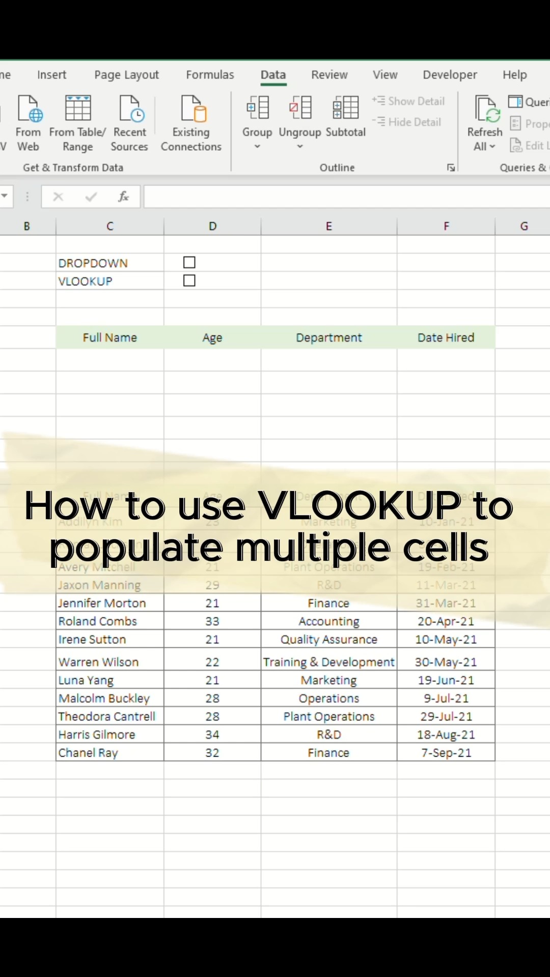 How to use VLOOKUP to populate multiple cells . #Excel #exceltips ...