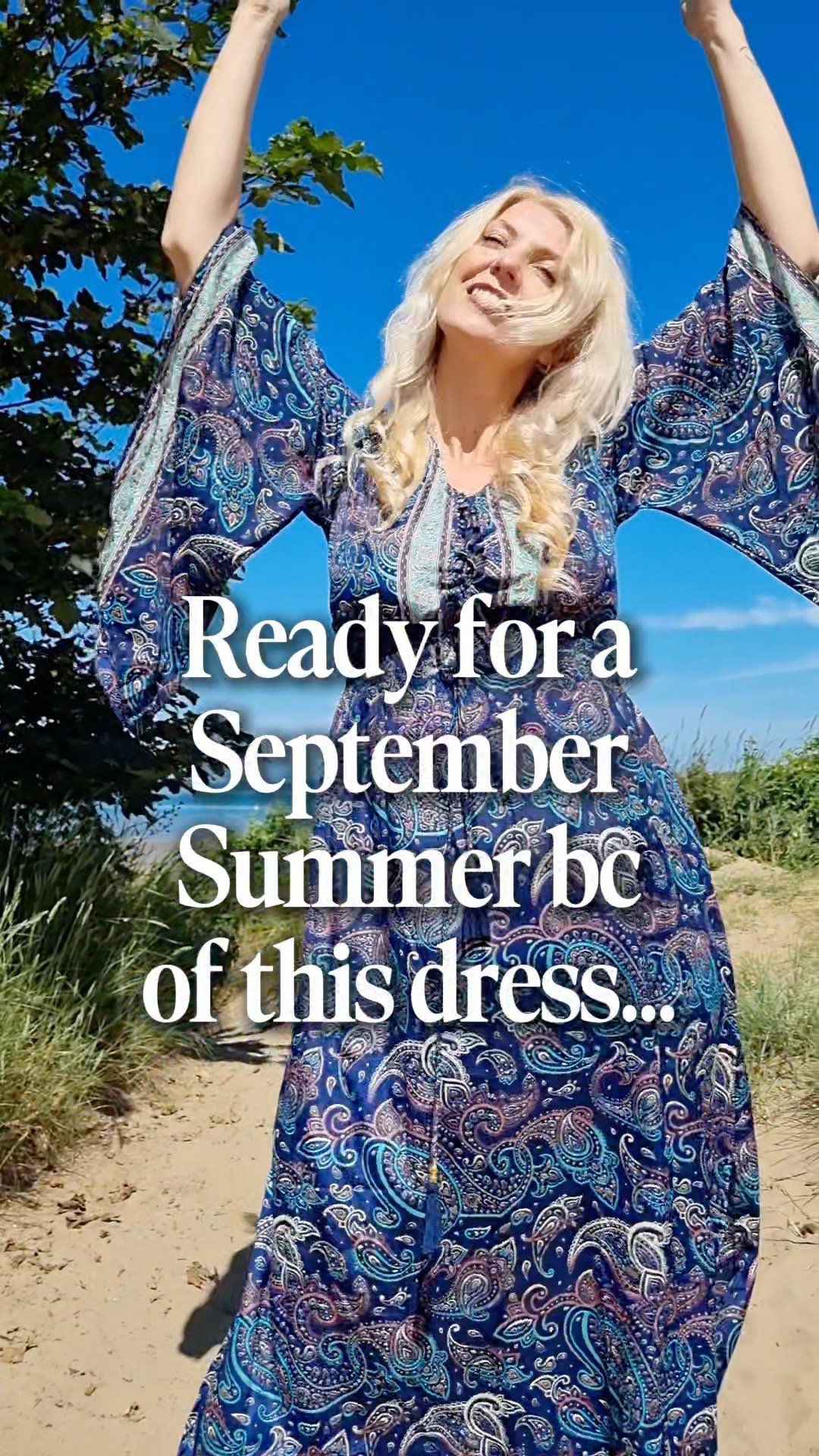 We're ready for a September of sunshine bc of this dress alone... ☀🪷✨🤩, #bohodress #bohovibes #paisleyprint #veganfriendly #bellsleeves bohostyle #septembersun | Wicked Dragon clothing