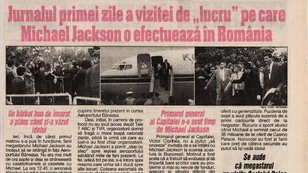 The story of the special bond between Michael Jackson and Romania 