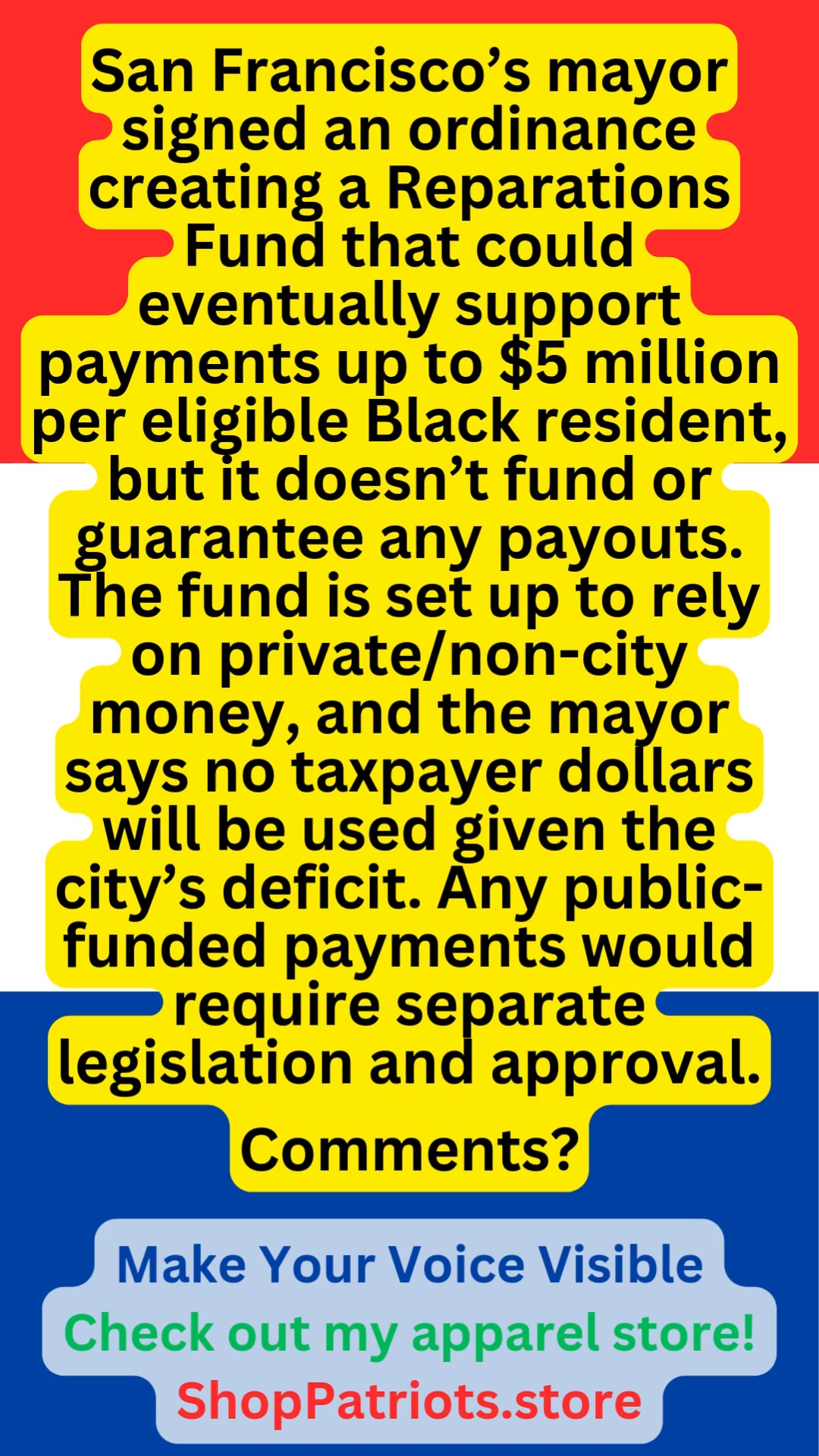 Reparations Fund: San Francisco’s mayor signed an ordinance creating a ...