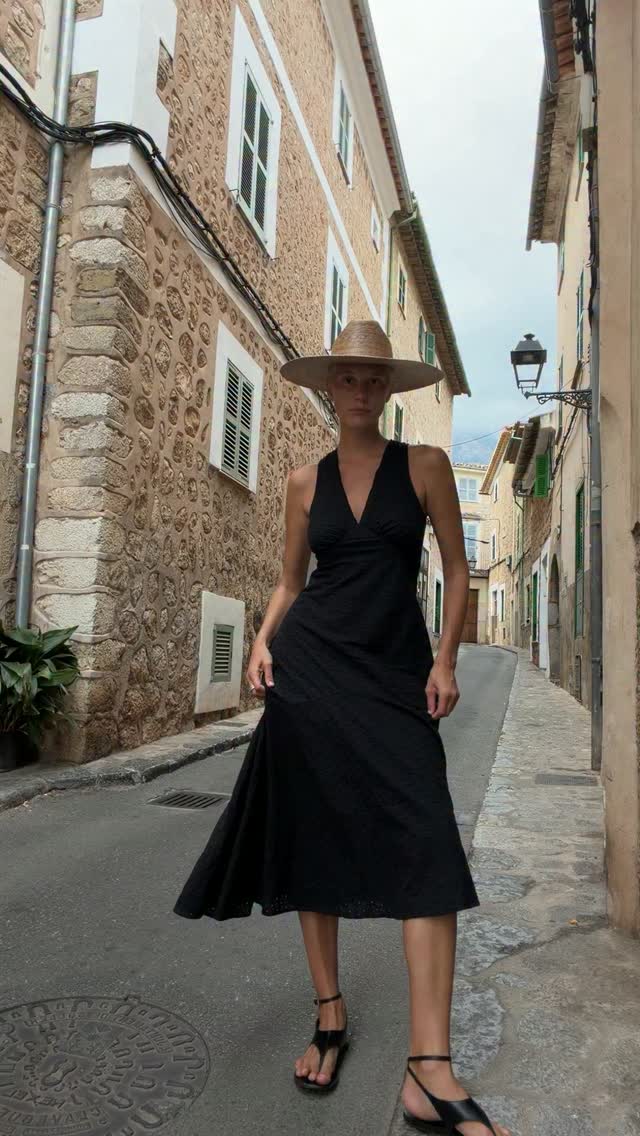The Tairn Midi Dress. Effortless, elevated, timeless. Seen on Alena 🖤 | Auguste The Label