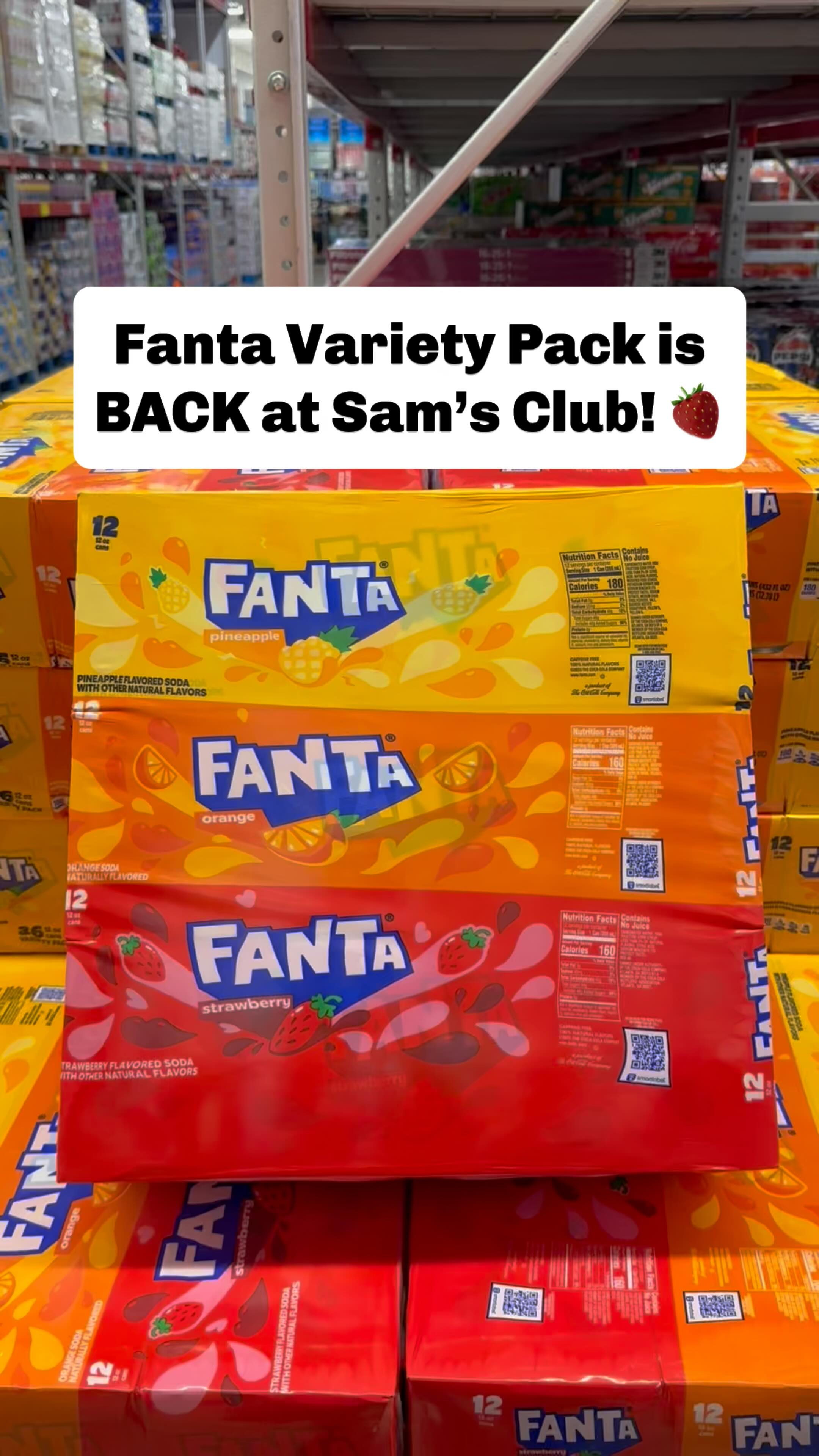 🍓 Fanta Variety Pack is BACK at Sam’s Club for a limited time! Enjoy a ...
