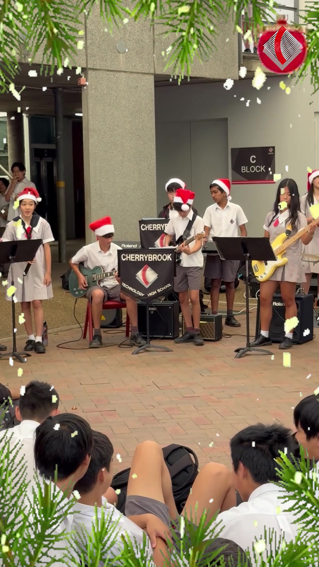 As part of our Christmas Week celebrations, the CTHS Big Band kept the ...