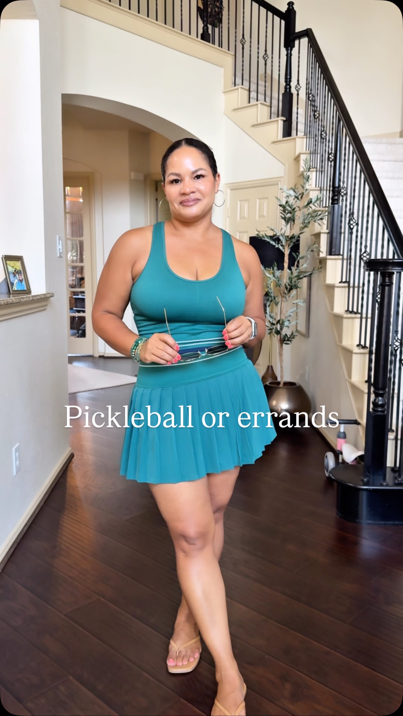 tennis dresses for older ladies High Neck Dress Women Over 50 Flattering, comfy, and cute style! What I love about this athletic dress is the high neck AND coverage to keep sun off my chest! Pull On