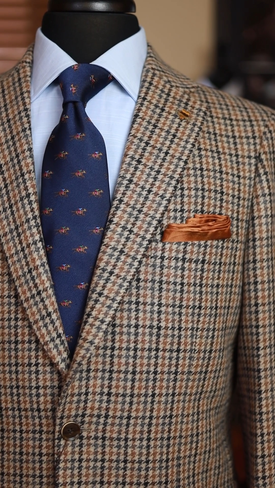 New for Fall, this deconstructed Gun Check Tweed sport jacket