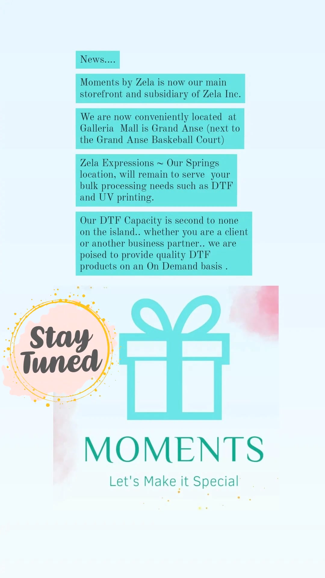Good morning Dear Customers, We are delighted to share our change in ...