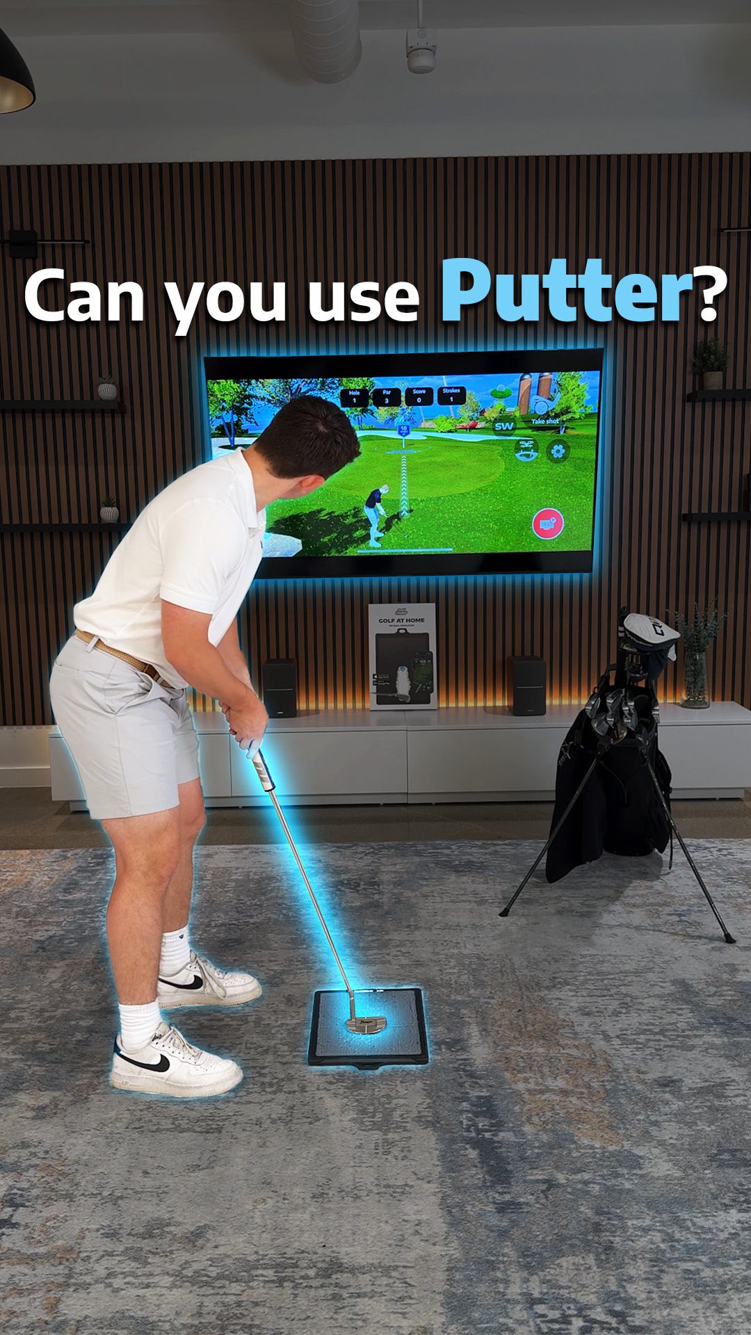 Can you use a putter on the Golf Daddy Simulator? Currently, you