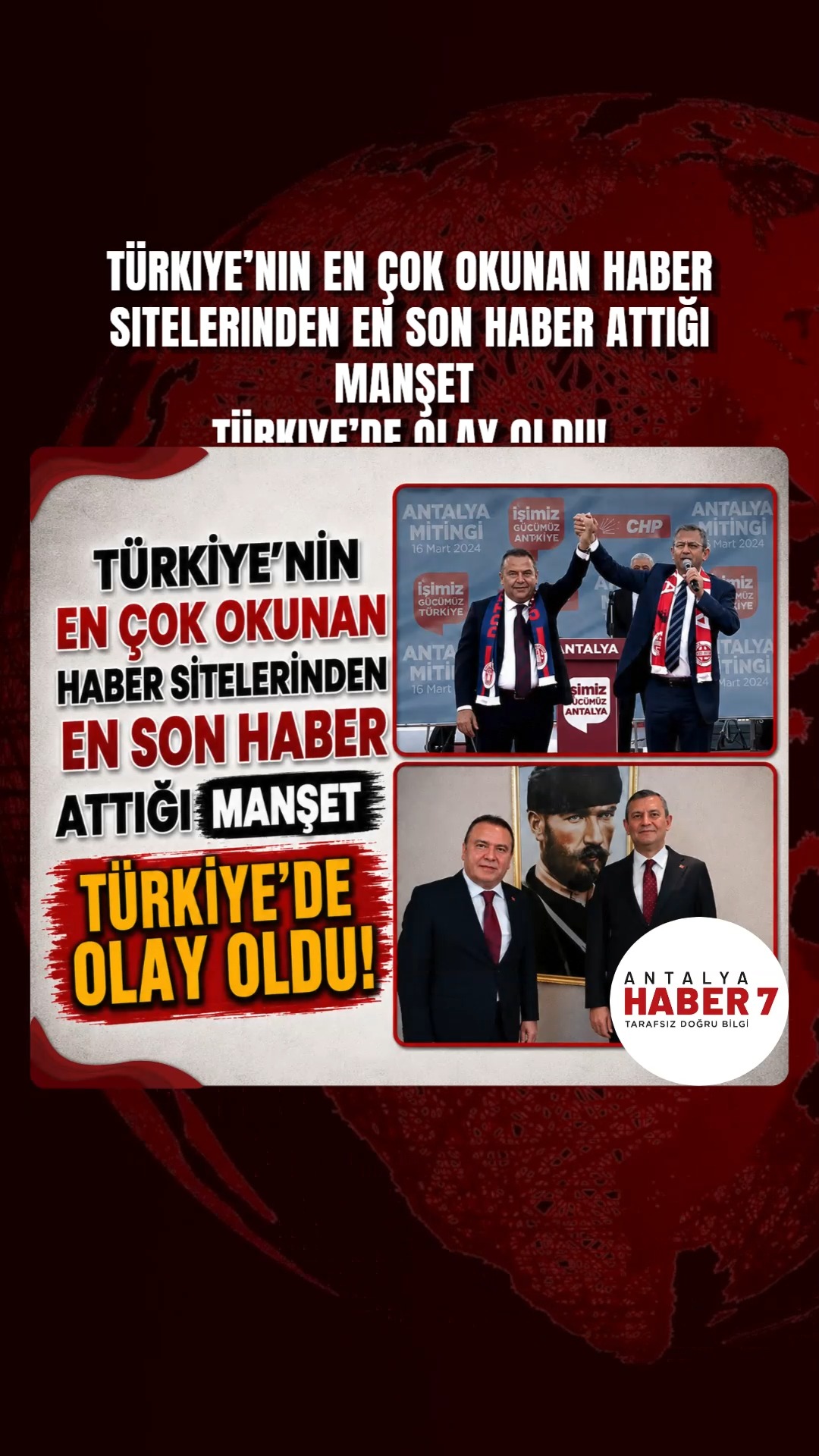 Türkiye’nin En Çok Okunan Haber Sitelerinden En Son Haber Attığı manşe