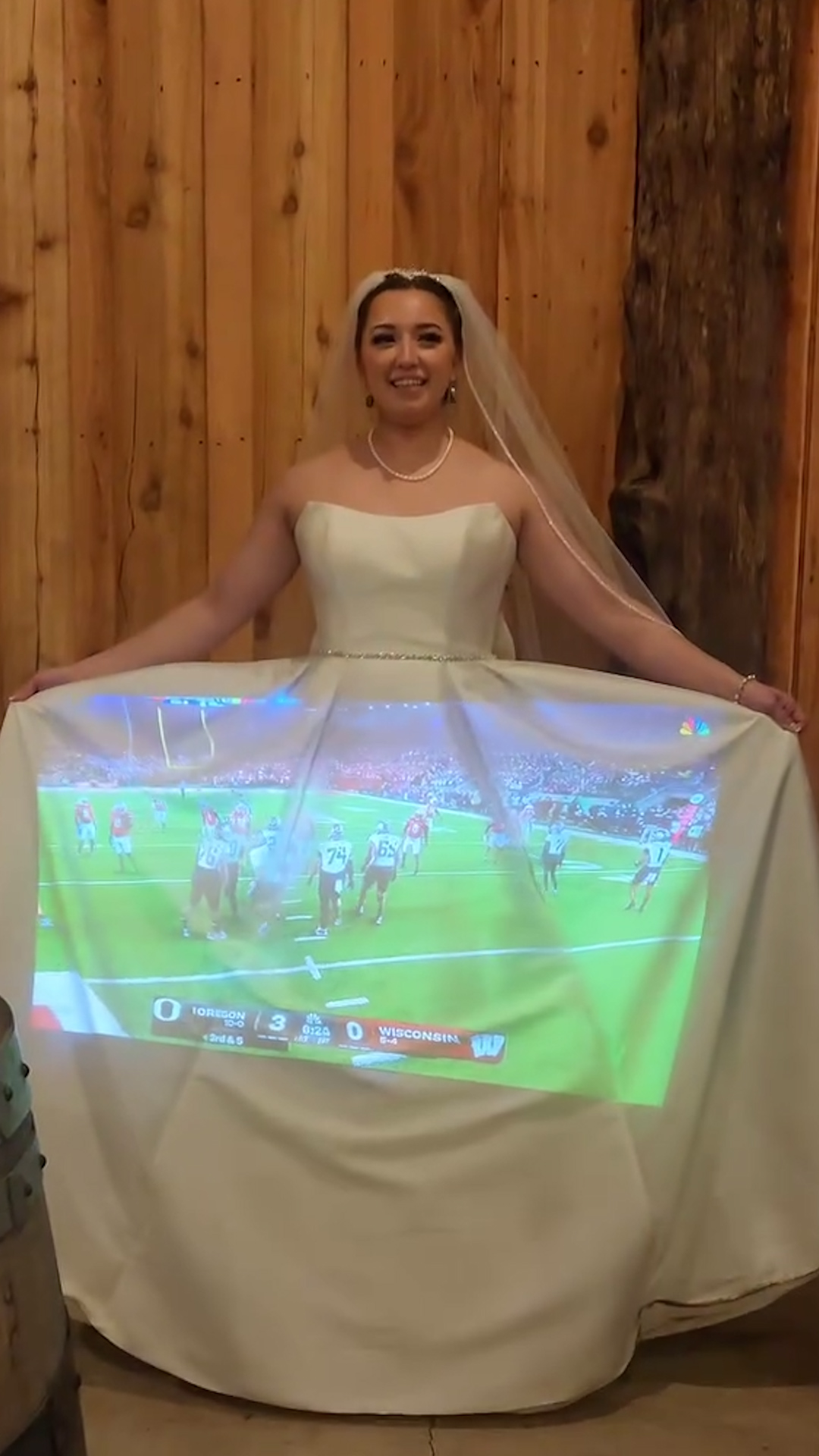 football jersey wedding dress Love at first sight 😍🏈 | SPORTbible Lacemade