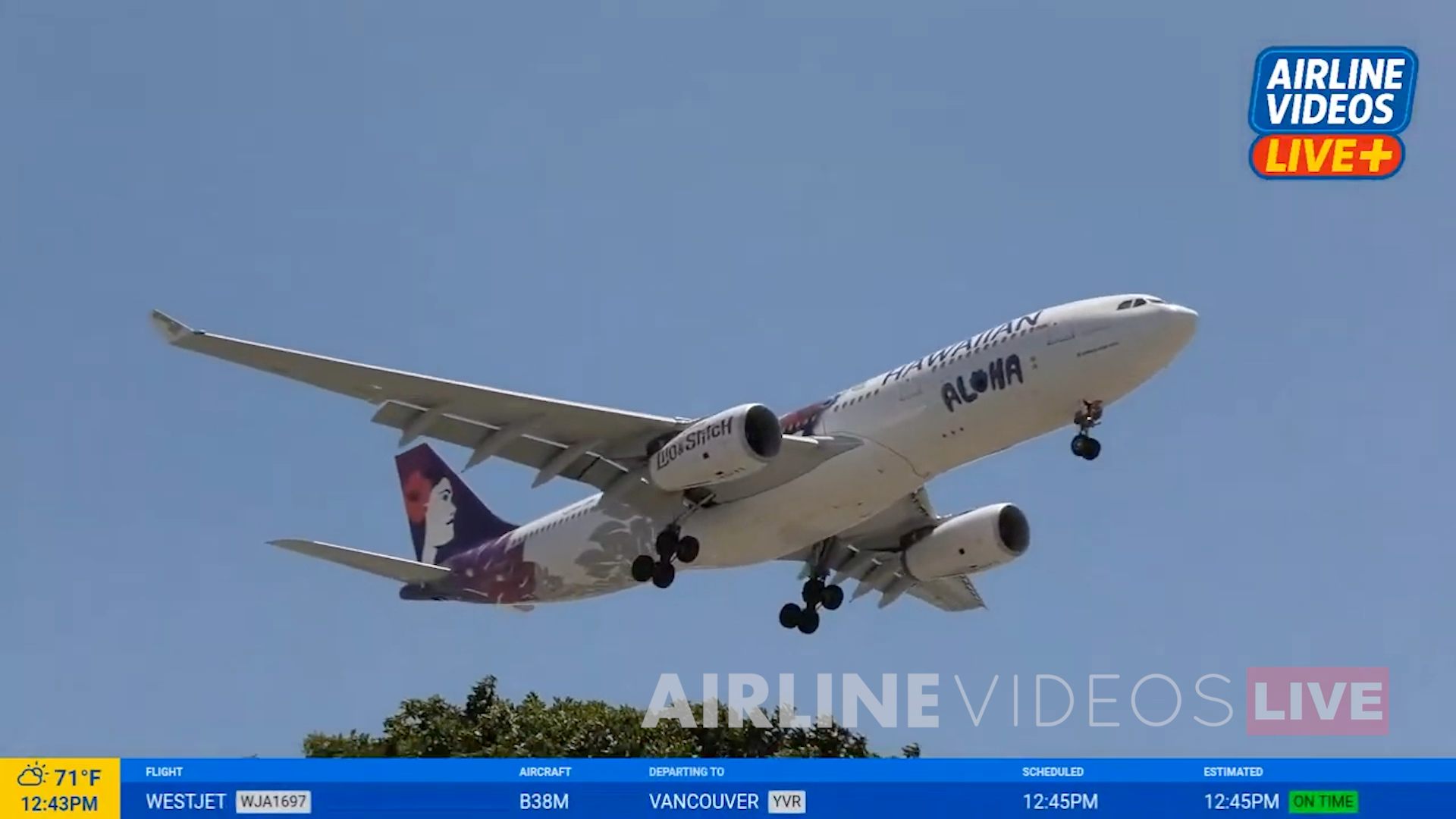 Hawaiian Airlines Airbus A330-200 featuring the Lilo & Stitch