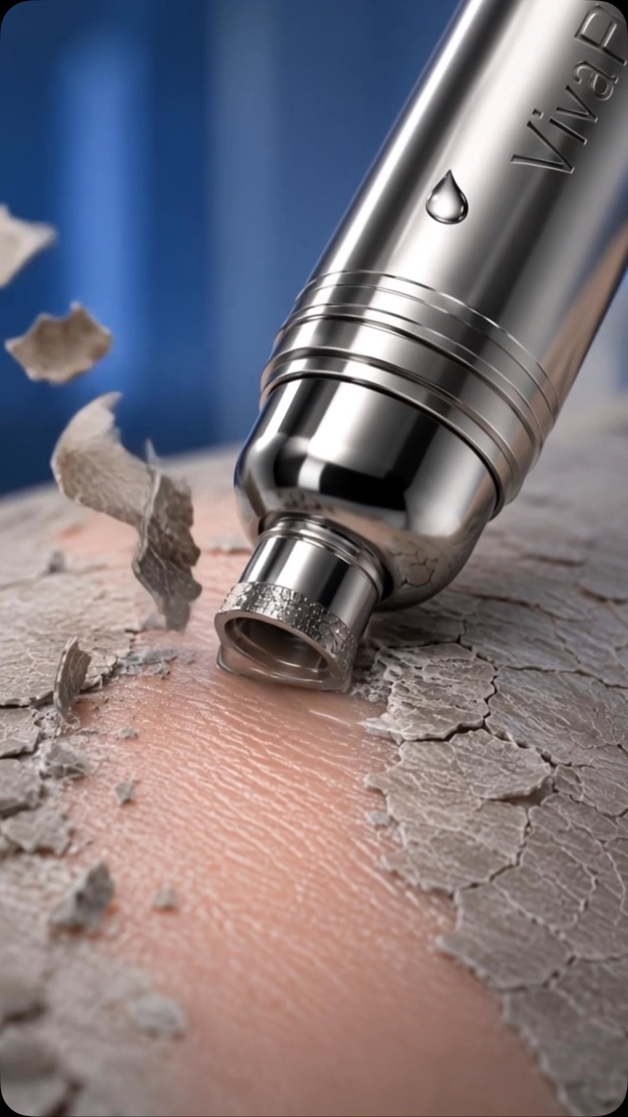 Viora's Pristine microdermabrasion device uses diamond tips (vs