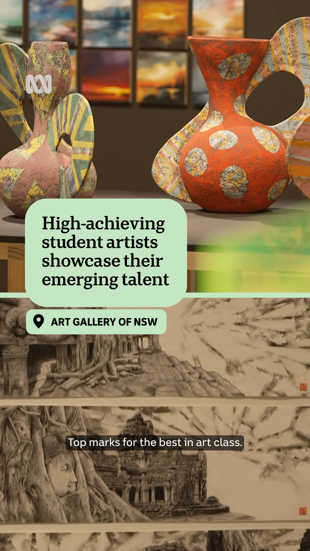 A group of student artists who topped their HSC visual arts studies ...