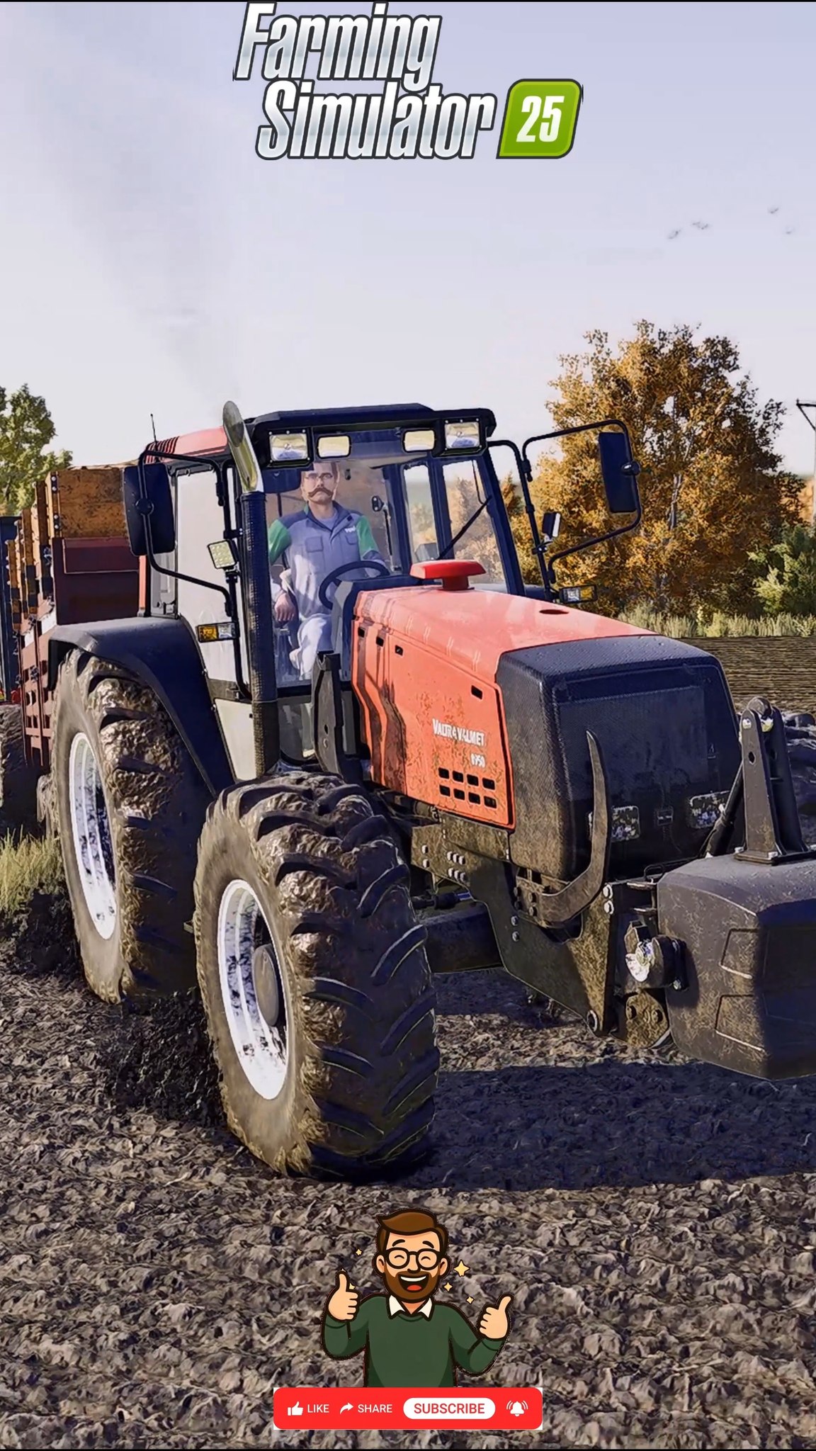 VALTRA VALMET İN THE MUD 💪#fs25 #fs25mods #reshaders #oynathocam # ...