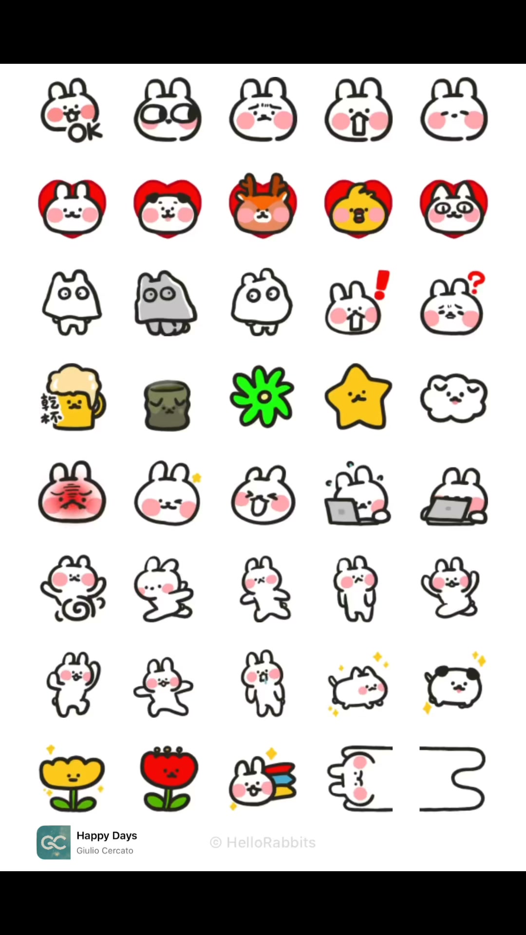 ご購入者様決まりました..:*・゜✽.。.: Say it with a bunny! 🐰💛 My LINE sticker set is now available