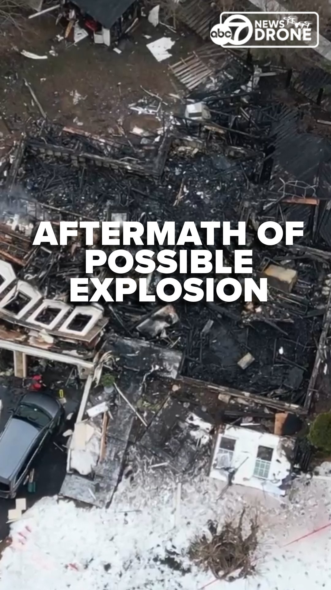 The 7News Drone flew over the aftermath of a possible house explosion ...