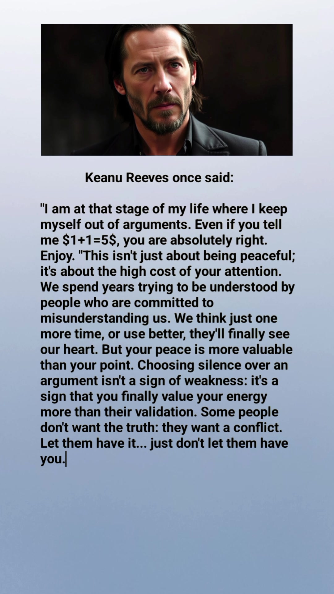 Keanu Reeves once said.... #stories #reels #motivation | Stor Ies ...