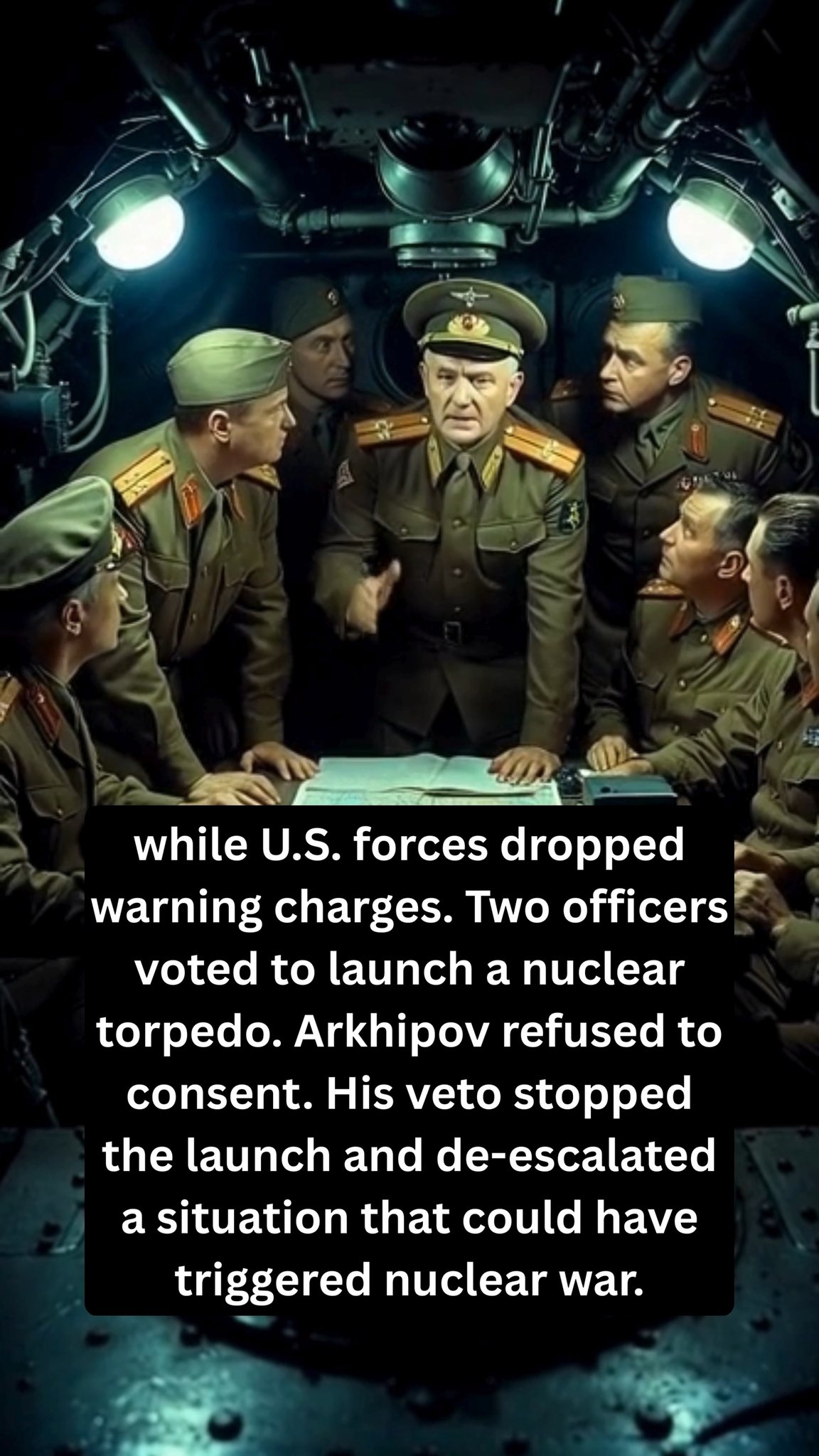 In 1962 a submarine officer refused to agree and prevented a nuclear ...