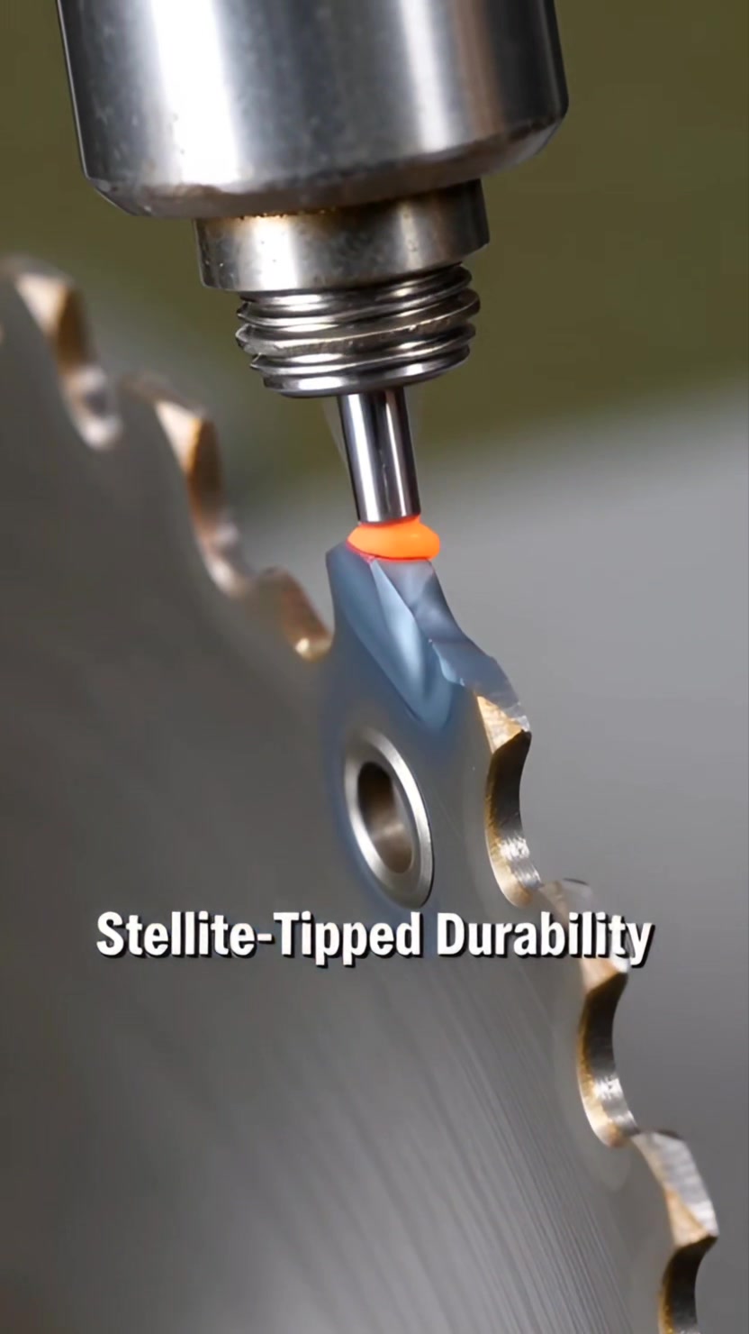 We weld Stellite tips onto our blades to ensure they stay razor-sharp ...