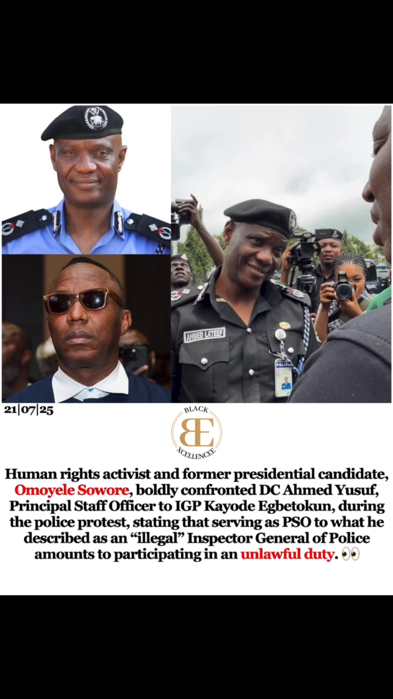 Human rights activist and former presidential candidate, Omoyele Sowore ...