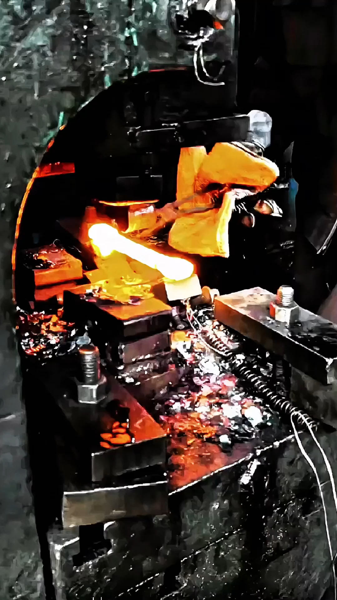 Hot Forging Process of Metals Using Mechanical Stamping Machines. # ...