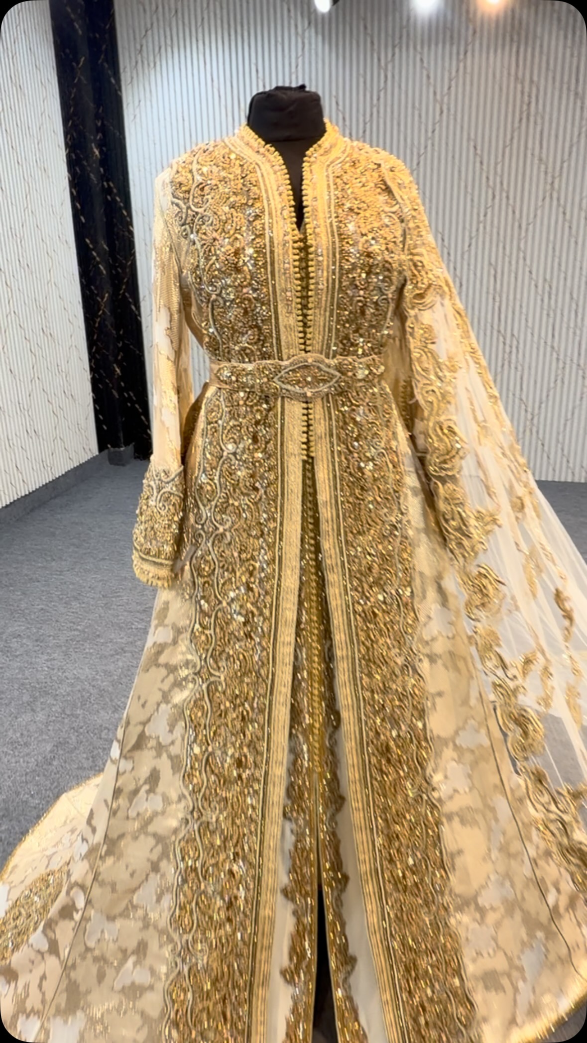 ivory gold colour dress Empress, 🎨 Colour: Royal Ivory & Champagne Gold, Ivory Gold Empress 👑✨, A vision of pure royalty — lavish gold handwork, elegant ivory tones and a breathtaking regal finish., 📌Ref:Exclusive POLKADOT