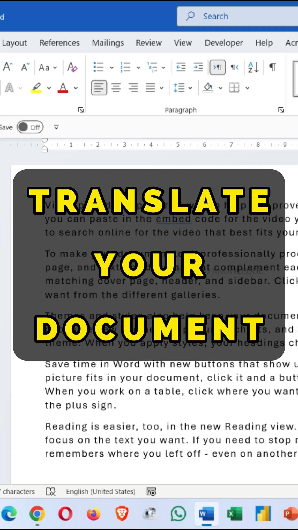 How to Translate a word Document #msword #translation #msoffice #tips ...