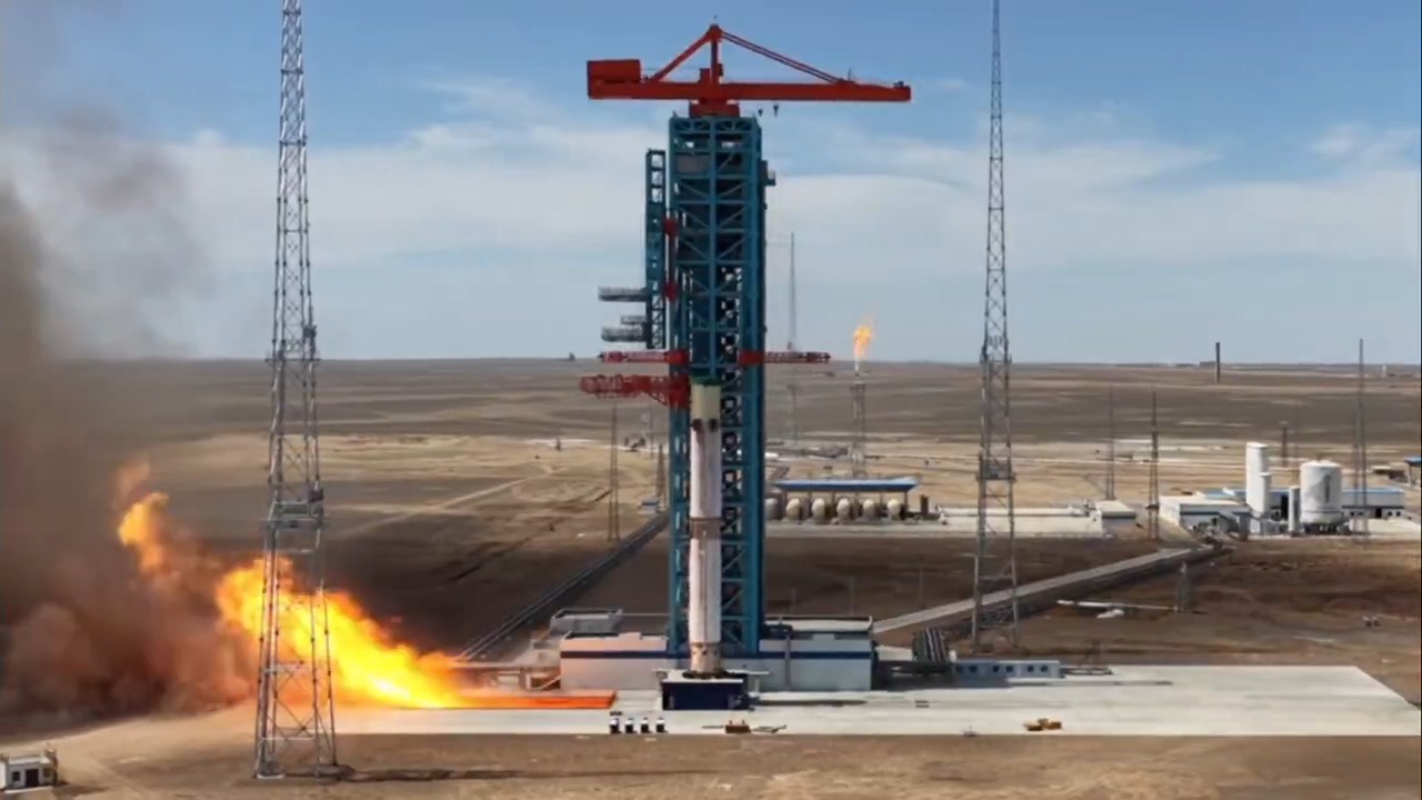 China Landspace Reusable Zhuque-3 Commercial Rocket Pre-flight Static ...