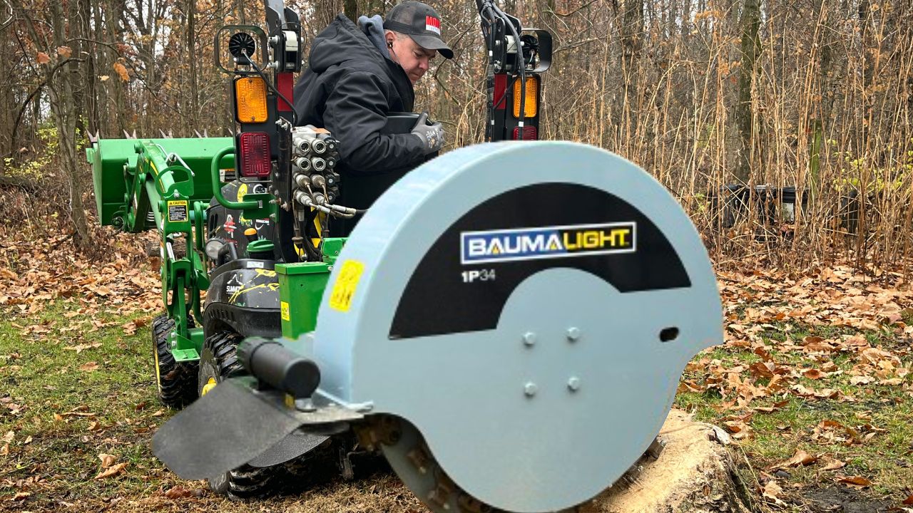 Huge Stump Grinder Tiny Tractor! In this video, Tractor Time with Tim ...