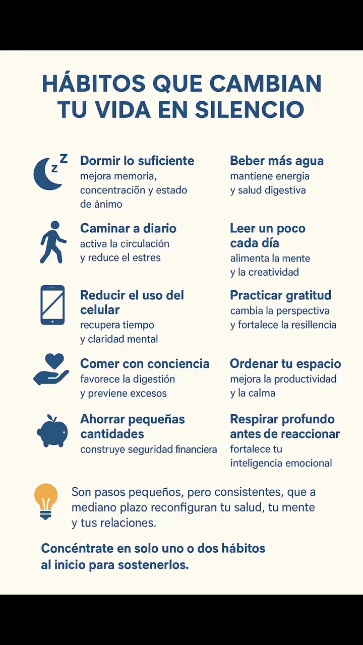 Hábitos que cambian tu vida en silencio | Viajeros Perú | Facebook