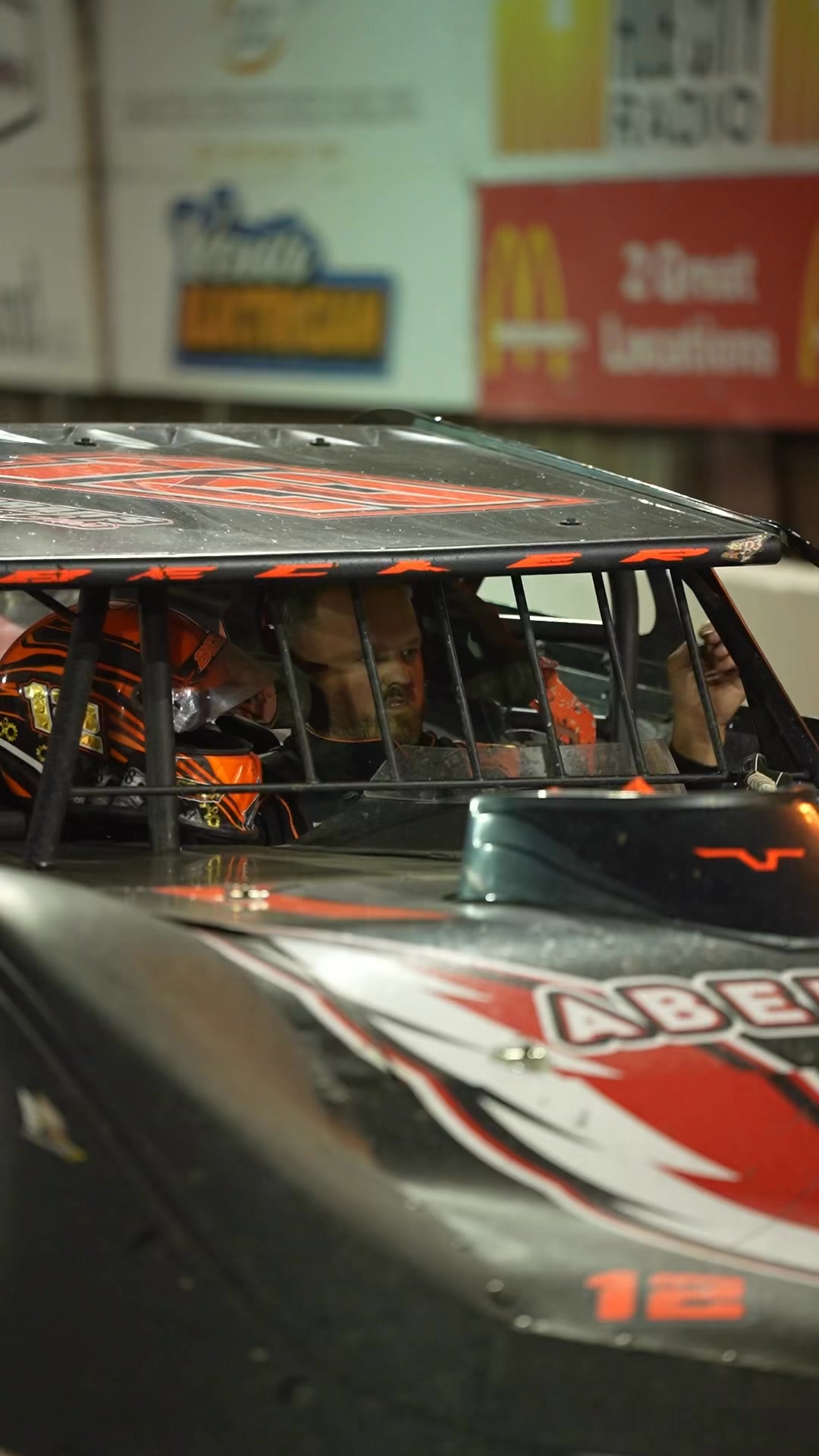Sliders Four wide with lap traffic Late race restart Chad Becker WINS ...