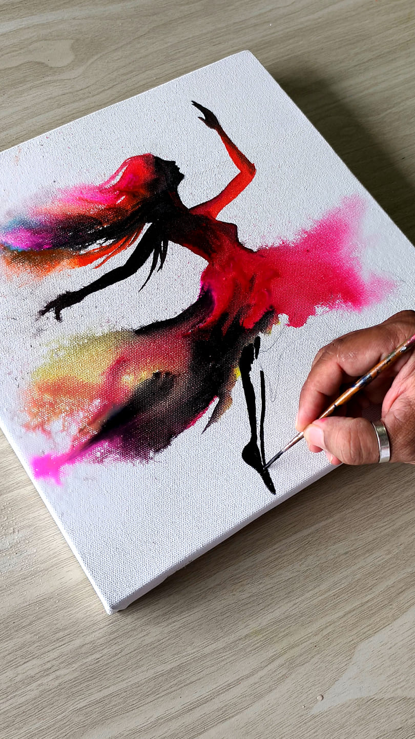 Awesome acrylic painting 🎨 ️💫🔥 . . . . . . . . #acrylicpainting # ...