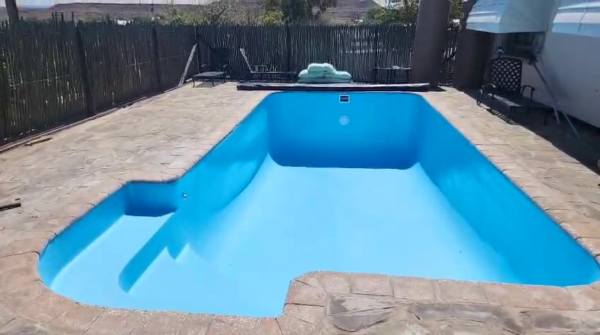 Our team recently completed a pool cover and heat pump installation ...