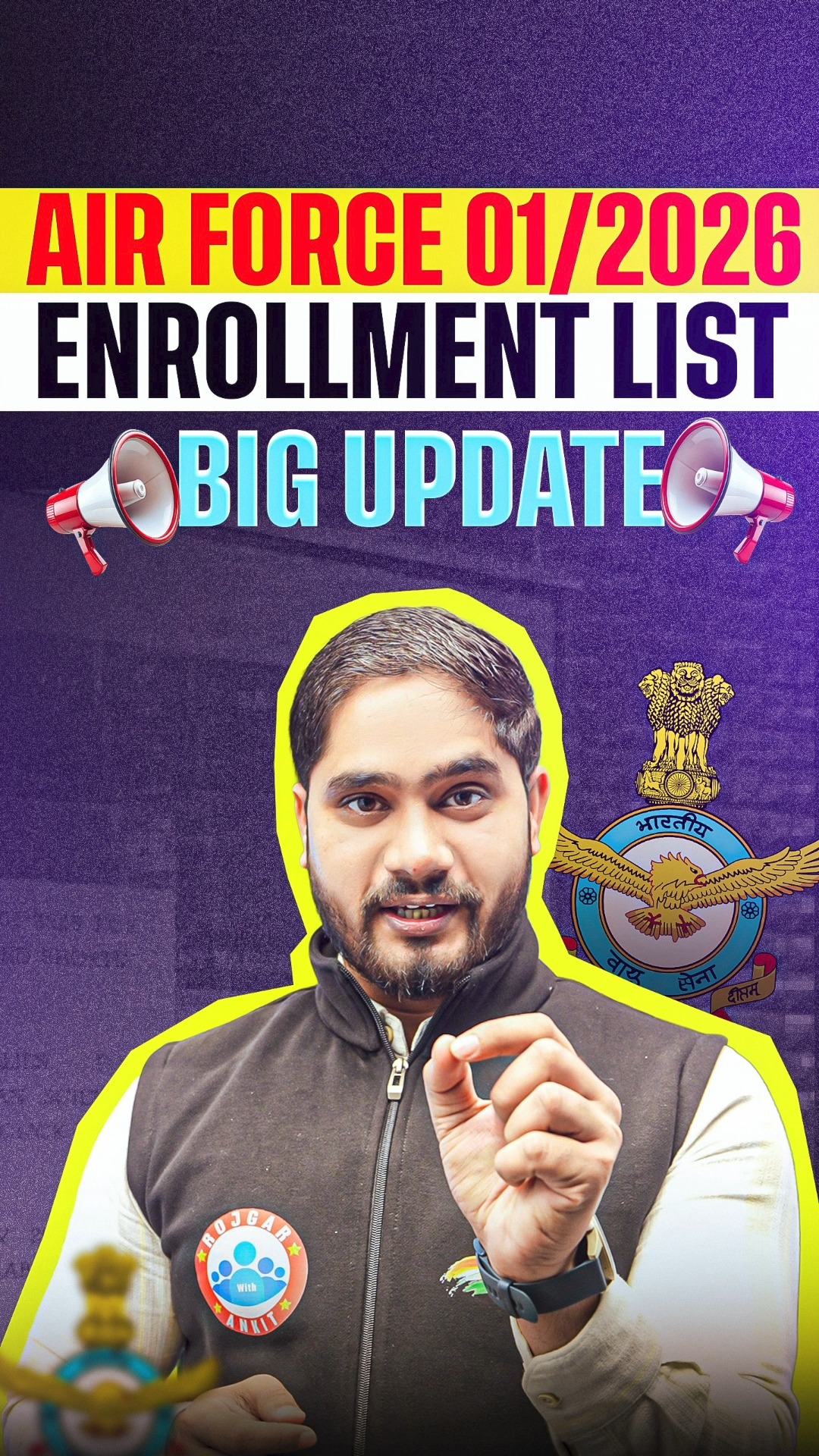 📢 Big Update | Airforce 01/2026 Enrollment List Latest News | RWA ...