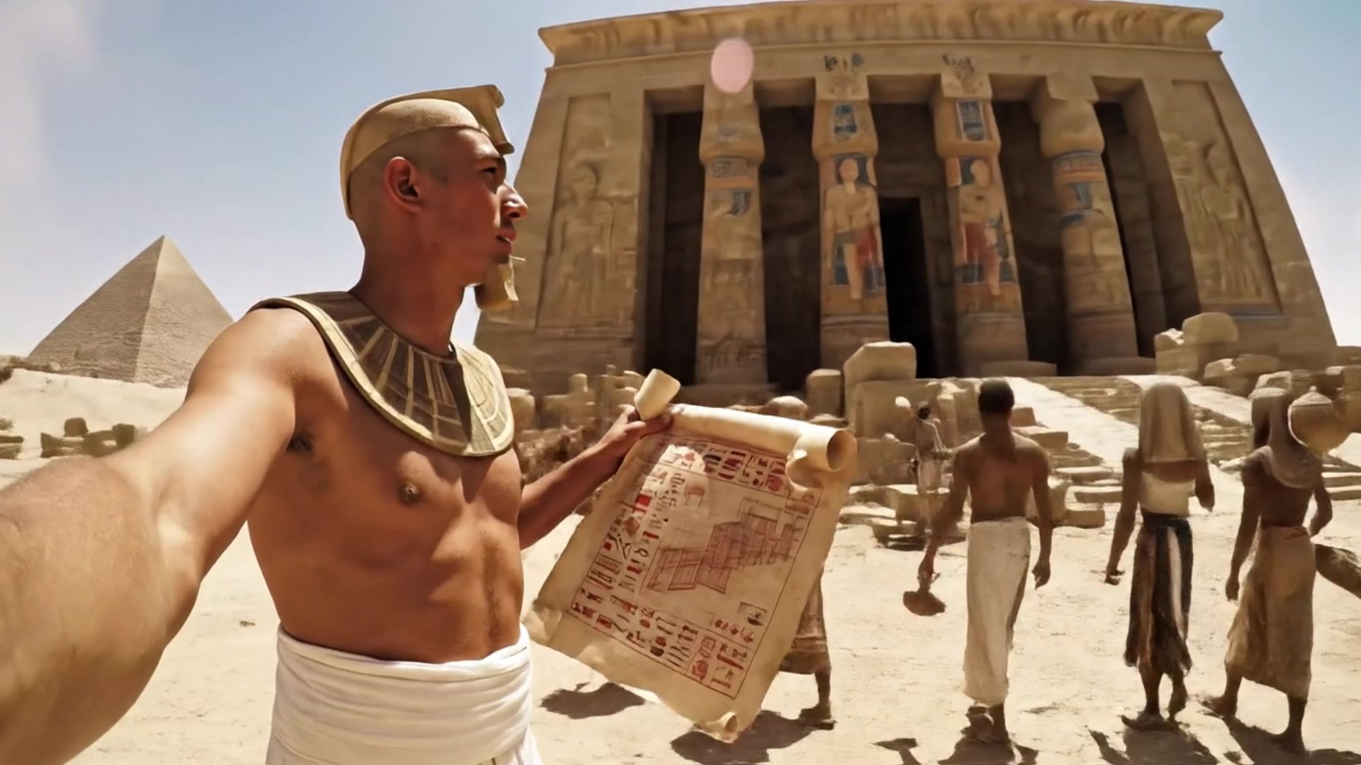 Walking in Ancient Egypt (2500 BC): The Pyramids Were Not Brown ...