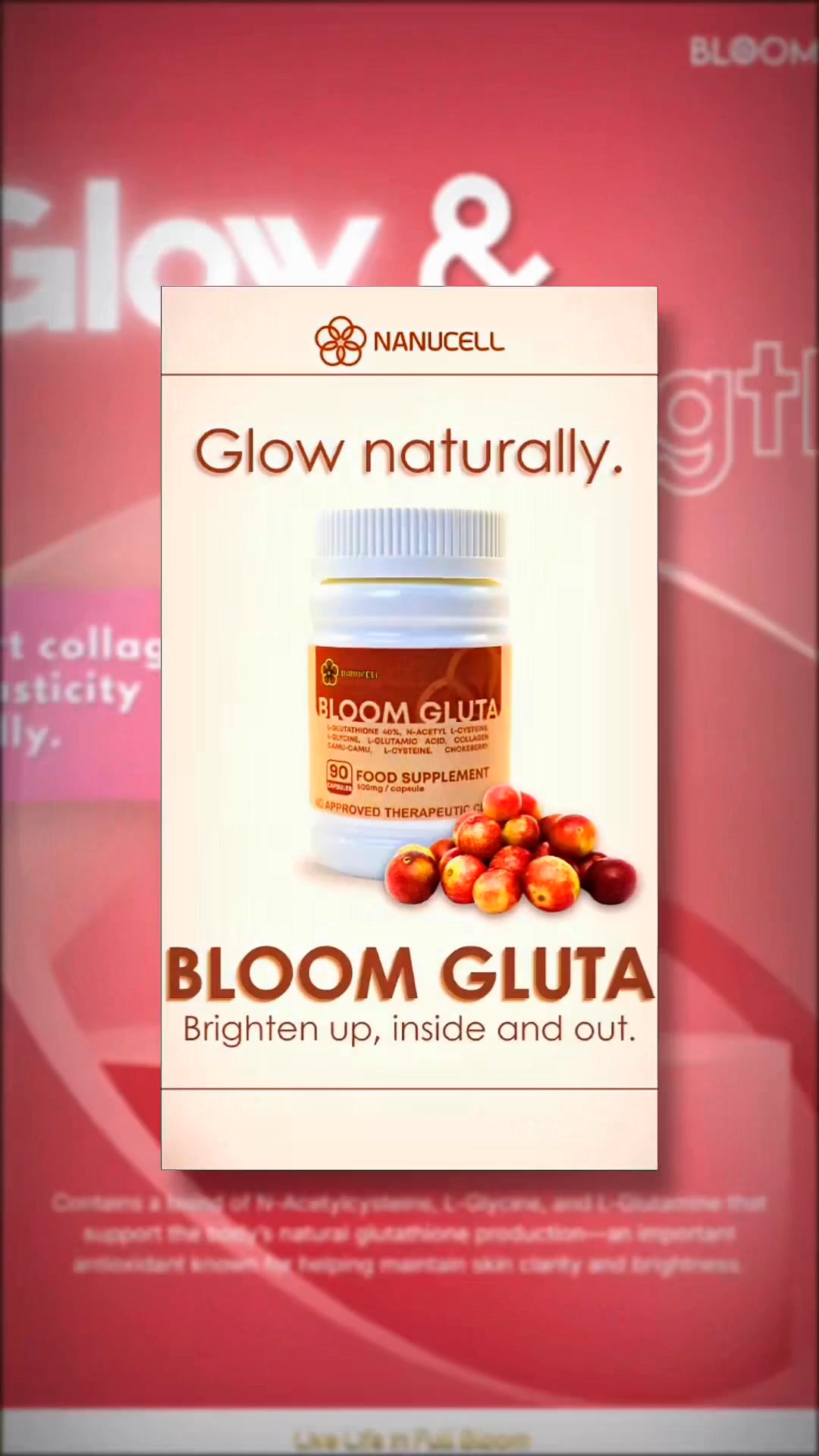 anna cay glutathione BLOOM GLUTA Healthgevity BPC + KPV toner improve radiance Size:5mg Nasal Spray