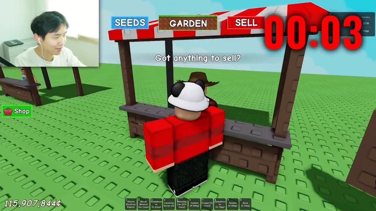 Gifting everyone in grow a garden #roblox #meenyu
