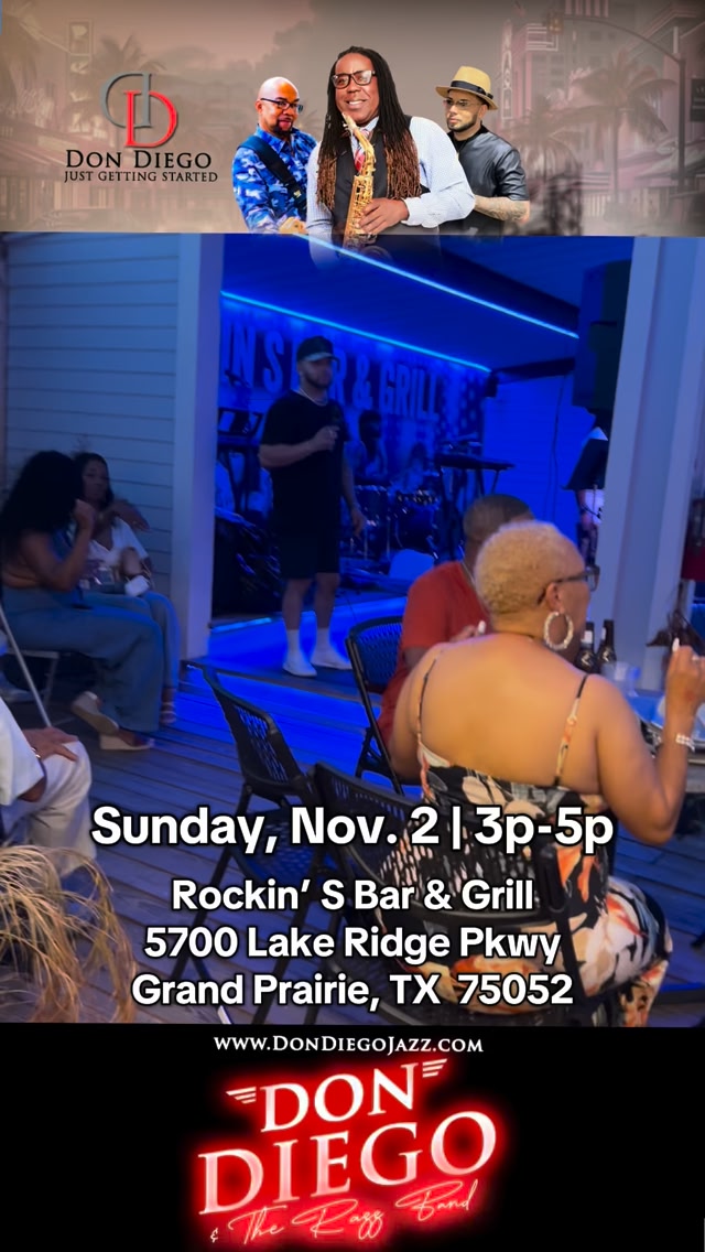 🎷 Sunday vibes, smooth and live! Join Don Diego & The Razz Band at ...