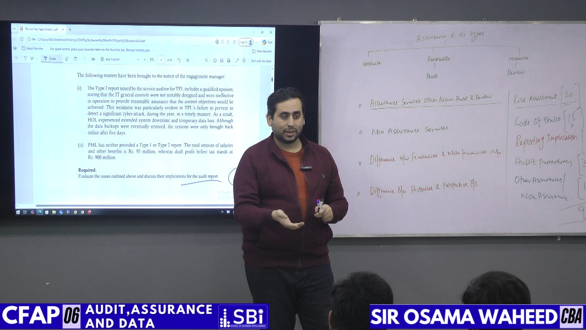 📘 CFAP-6 | Day 2 (Part A) Physical Class by Sir Osama Waheed at SBI Day ...