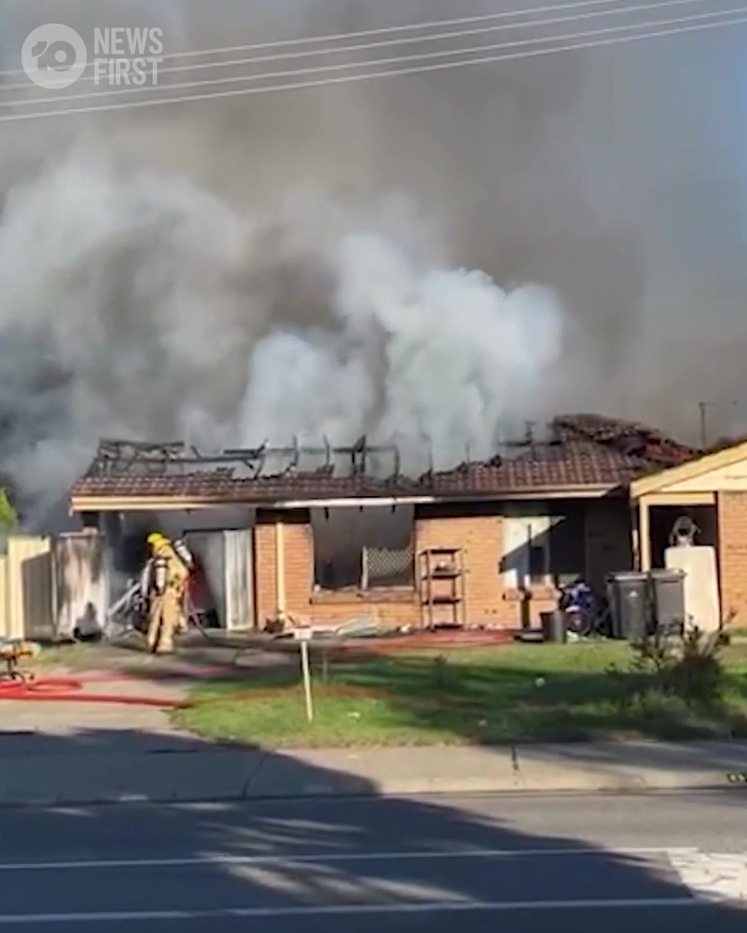 A home has been destroyed by a fire in Perth’s south on Monday morning ...