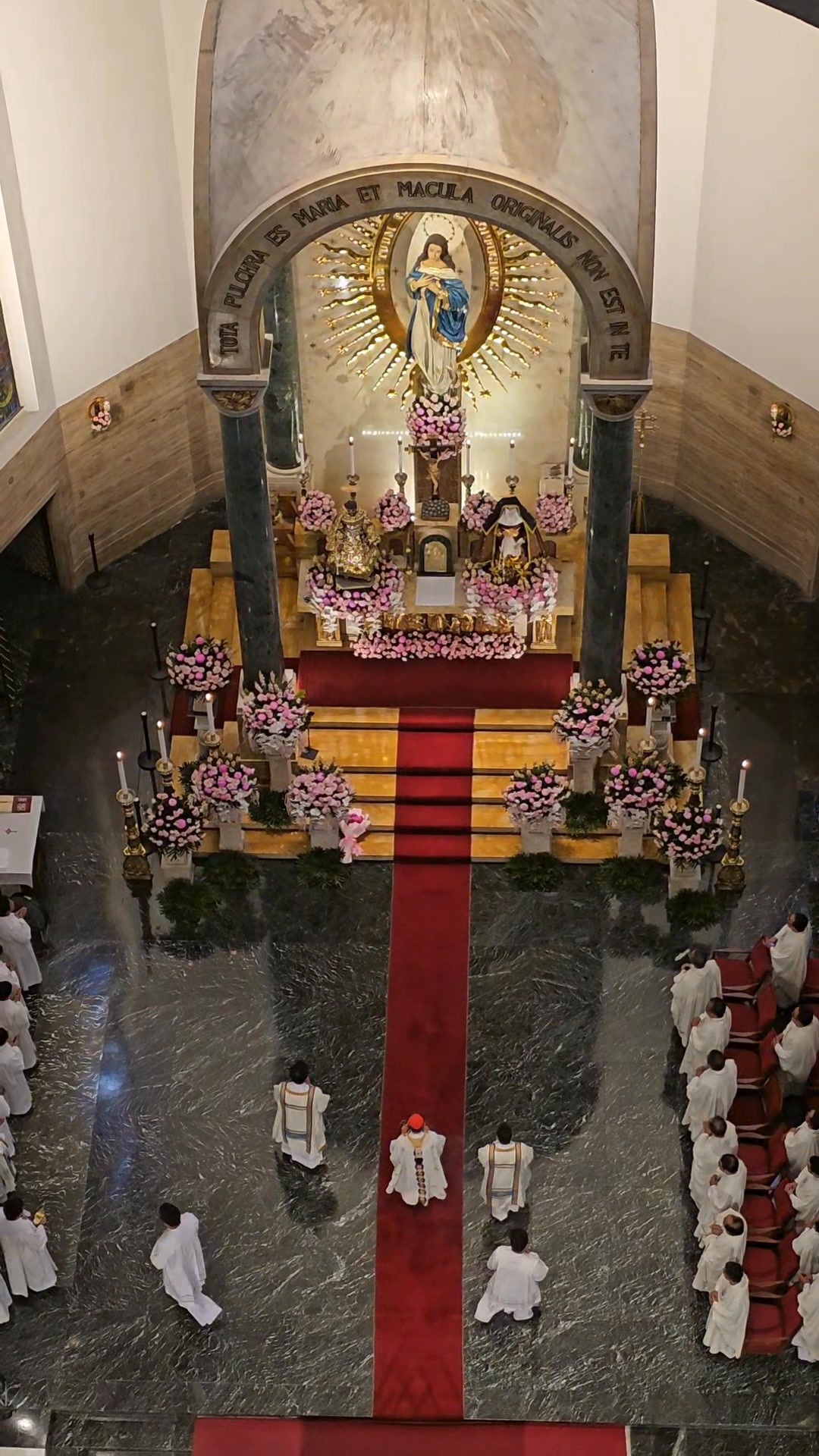 The incensing of the image of the Immaculate Conception by His Eminence ...