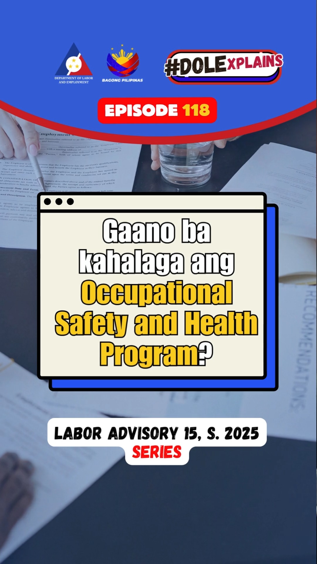 #DOLExplains: Gaano ba kahalaga ang Occupational Safety and Health ...