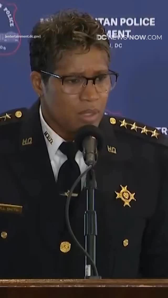 DC Police Chief Pamela Smith delivered a statement during her walk out ...
