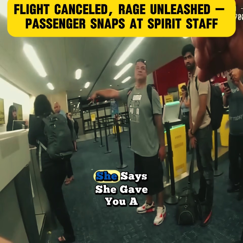 Flight Canceled, Rage Unleashed — Passenger Snaps at spirit staff ...