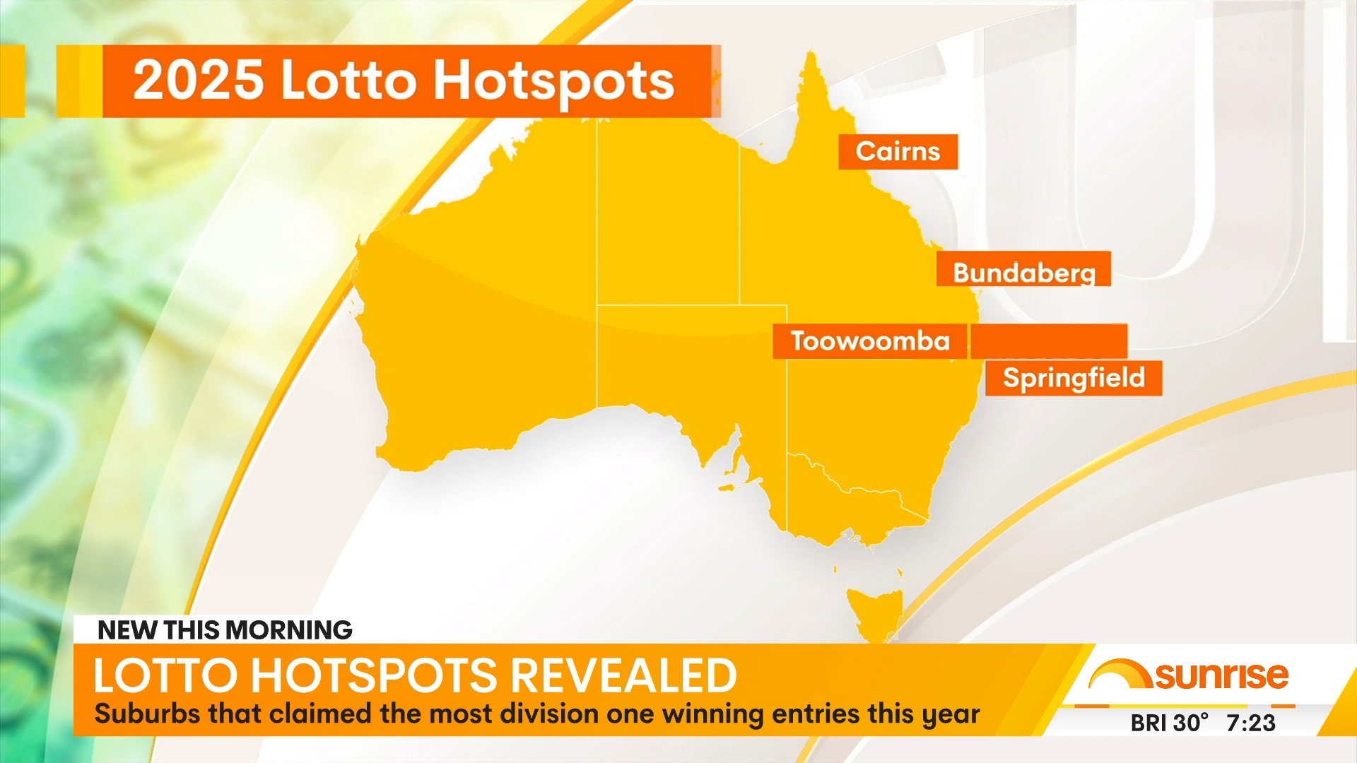 Australia's 2025 lottery hotspots have been revealed, with suburbs from Bundaberg to Broad Beach ...