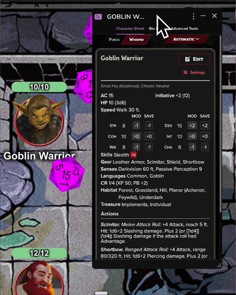 Easy D&D Sheet Tip! 💡 Need a quick goblin ambush? Just copy and paste ...