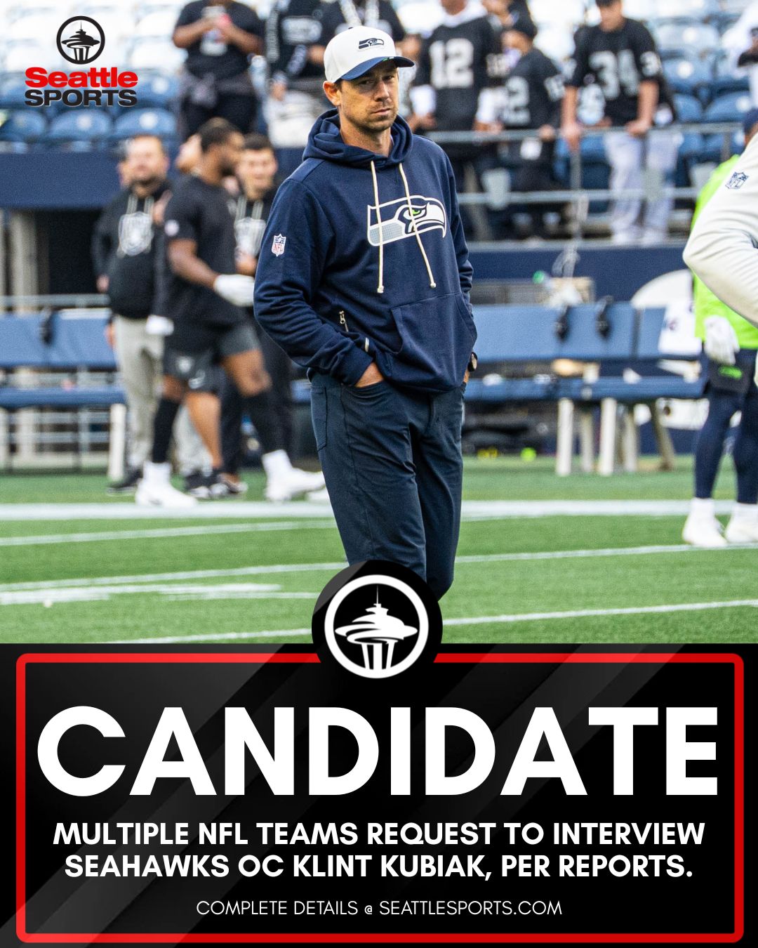 5️⃣ teams have requested an interview with #Seahawks OC Klint Kubiak. 📰 ...