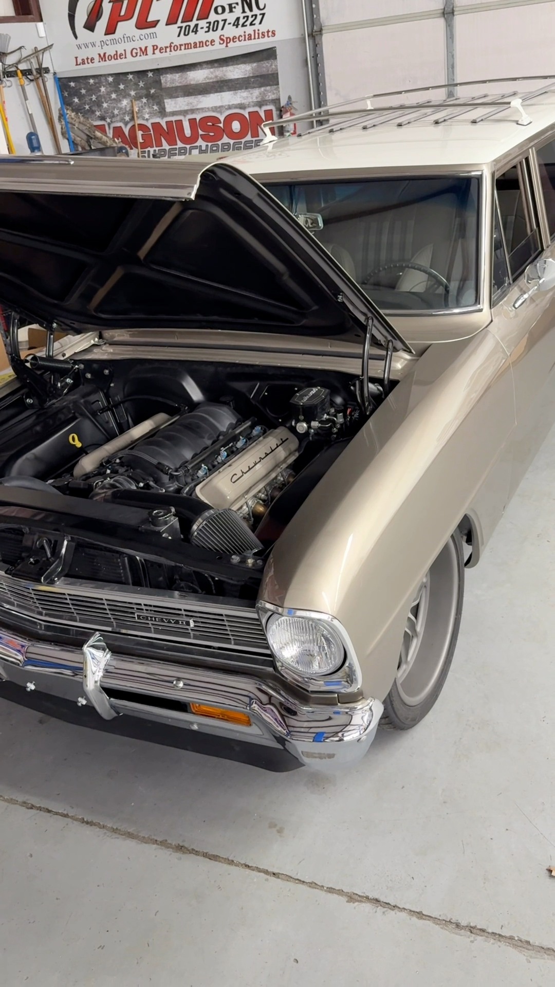 Honored to have this very fine work of art in the shop. 1966 Chevy