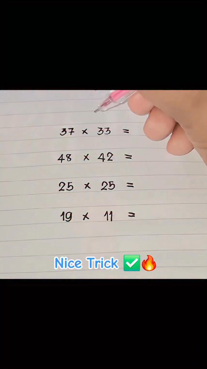 Nice Multiplication Trick #Math #reels #viral | Jantapipa Thongkaew ...