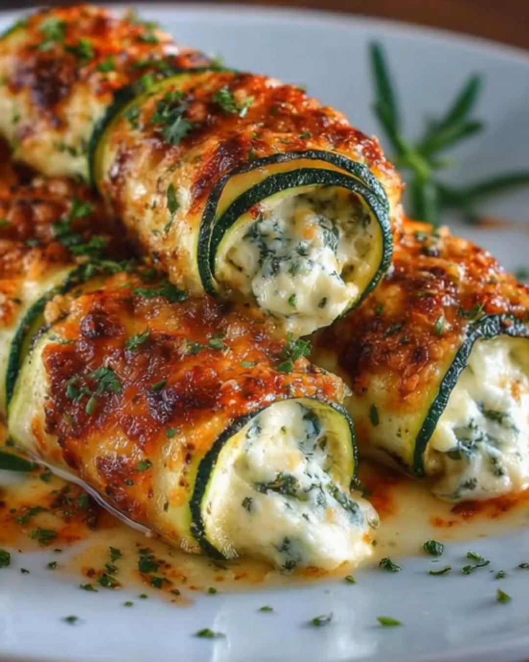 Cheesy Zucchini Roll Ingredients: 2 medium zucchinis, thinly sliced ...