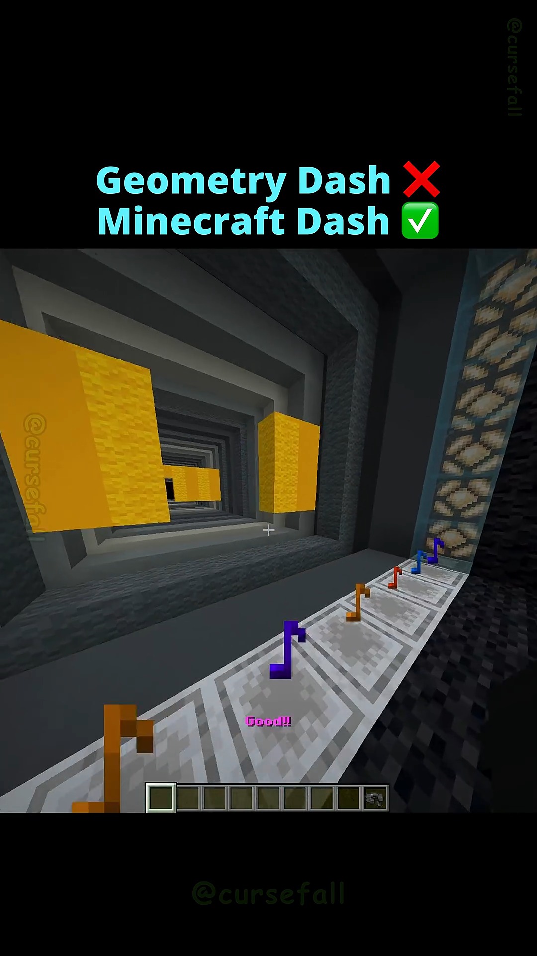 Geometry Dash BUT It's In Minecraft 😳#minecraft #minecraftmemes # ...